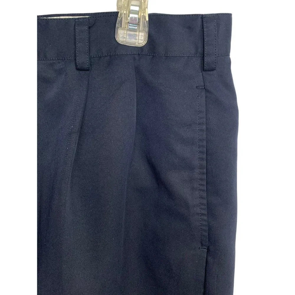 Izod Club International Tour Mens Blue Golf Dress Shorts 38 Casual Pleated